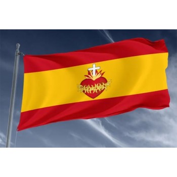 BANDERA ESPAÑA Y SAGRADO CORAZÓN DE JESÚS