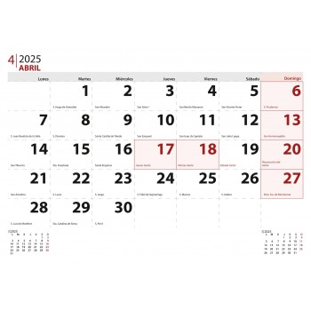 CALENDARIO DE PARED 2025 VALLE DE LOS CAÍDOS