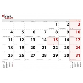 CALENDARIO DE PARED 2025 VALLE DE LOS CAÍDOS