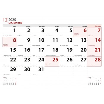 CALENDARIO DE PARED 2025 VALLE DE LOS CAÍDOS