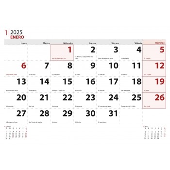 CALENDARIO DE PARED 2025 VALLE DE LOS CAÍDOS