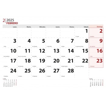 CALENDARIO DE PARED 2025 VALLE DE LOS CAÍDOS