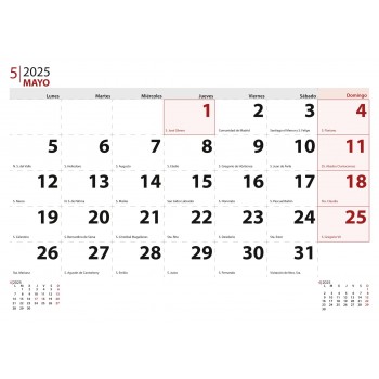 CALENDARIO DE PARED 2025 VALLE DE LOS CAÍDOS