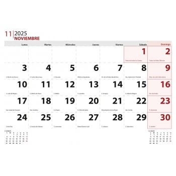 CALENDARIO DE PARED 2025 VALLE DE LOS CAÍDOS