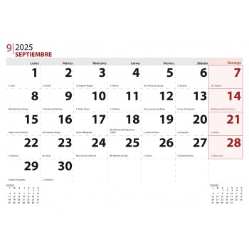 CALENDARIO DE PARED 2025 VALLE DE LOS CAÍDOS