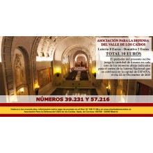 LOTERÍA  DE NAVIDAD ASOCIACIÓN PARA LA DEFENSA DEL VALLE DE LOS CAÍDOS 2025