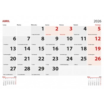 CALENDARIO DE PARED VALLE DE LOS CAÍDOS 2026 CALENDARIO DE PARED VALLE DE LOS CAÍDOS 2026