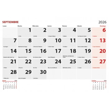 CALENDARIO DE PARED VALLE DE LOS CAÍDOS 2026 CALENDARIO DE PARED VALLE DE LOS CAÍDOS 2026