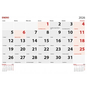 CALENDARIO DE PARED VALLE DE LOS CAÍDOS 2026 CALENDARIO DE PARED VALLE DE LOS CAÍDOS 2026